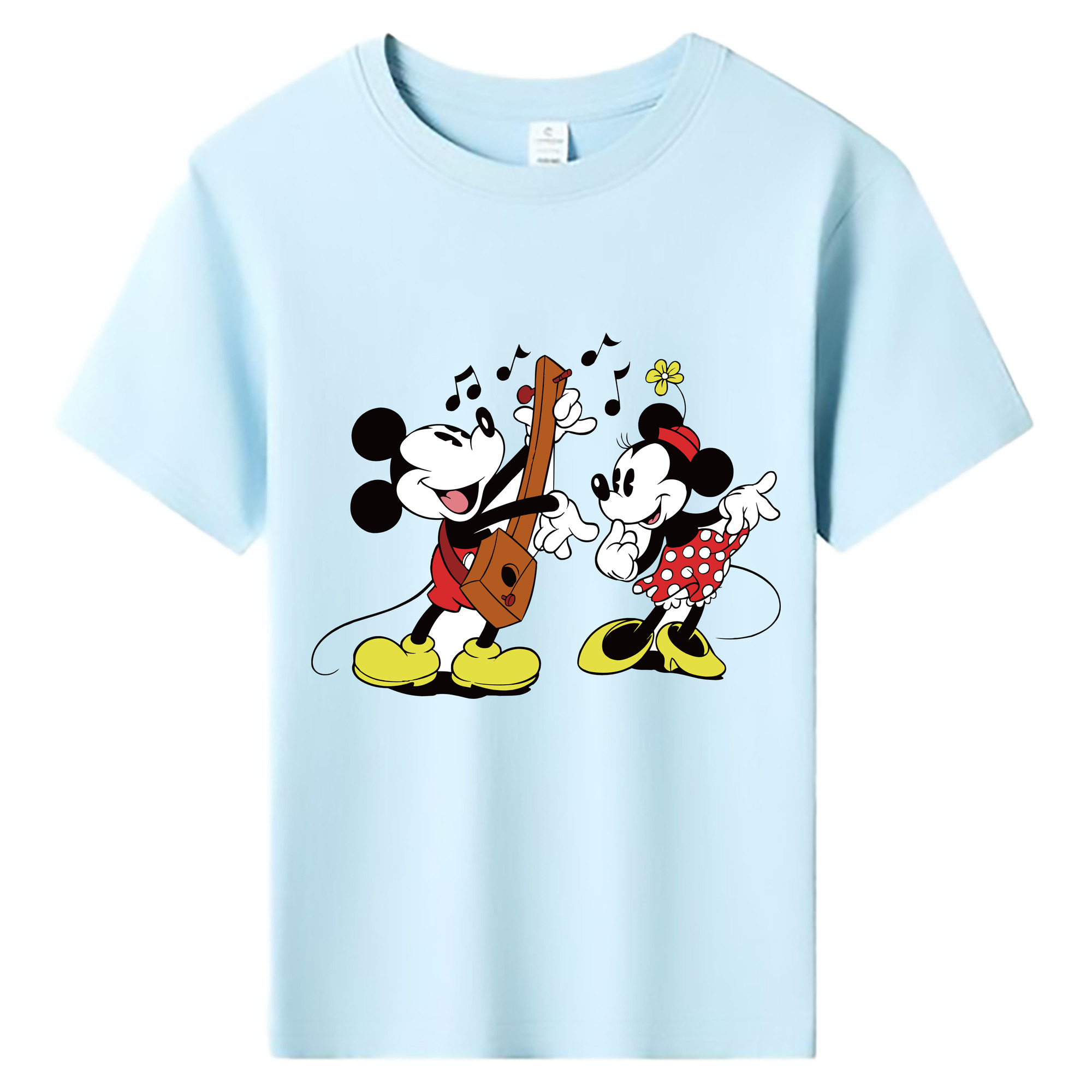 ミッキーマウス Mickey Mouse 綿100％キッズTシャツ（フロントプリント）